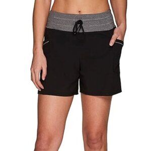NWT - RBX Black Gray Drawstring Athletic Performance Shorts Womens Size Small
